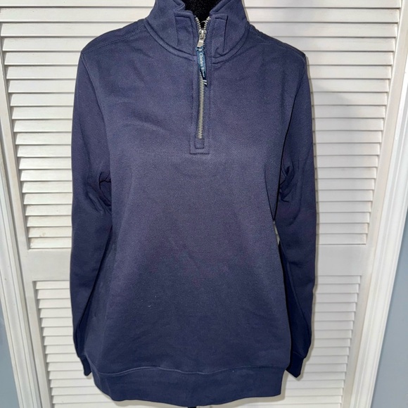 Charles River Apparel Tops - Charles River Apparel Navy Crosswind Quarter-Zip Pullover NWT